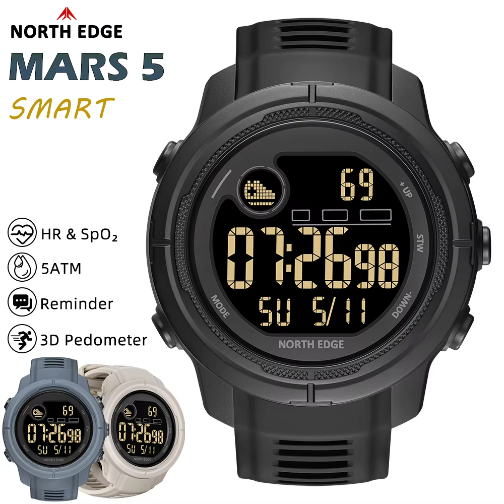 Smartwatch Sports Watches For Women - NORTH EDGE NEW MARS 5 Men's