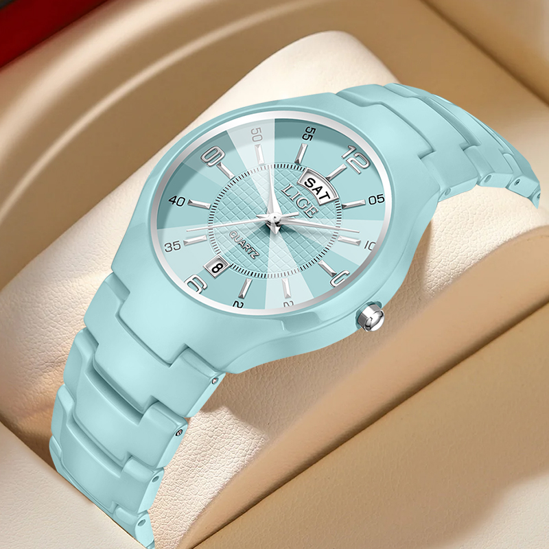 Luxury Ceramic Watch - LIGE Luxury Elegant Quartz Women Watches