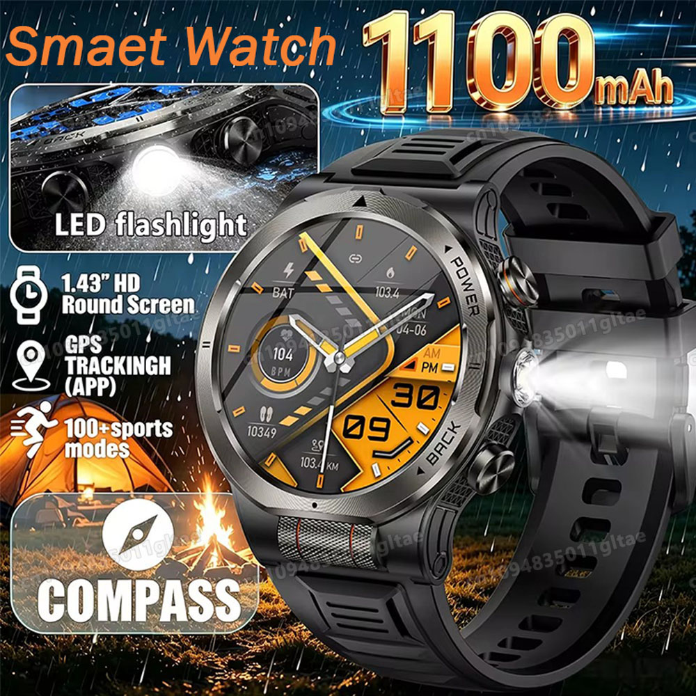 Smartwatch Running Watches For Men - 2026 New Military Grade 1100mAh Battery