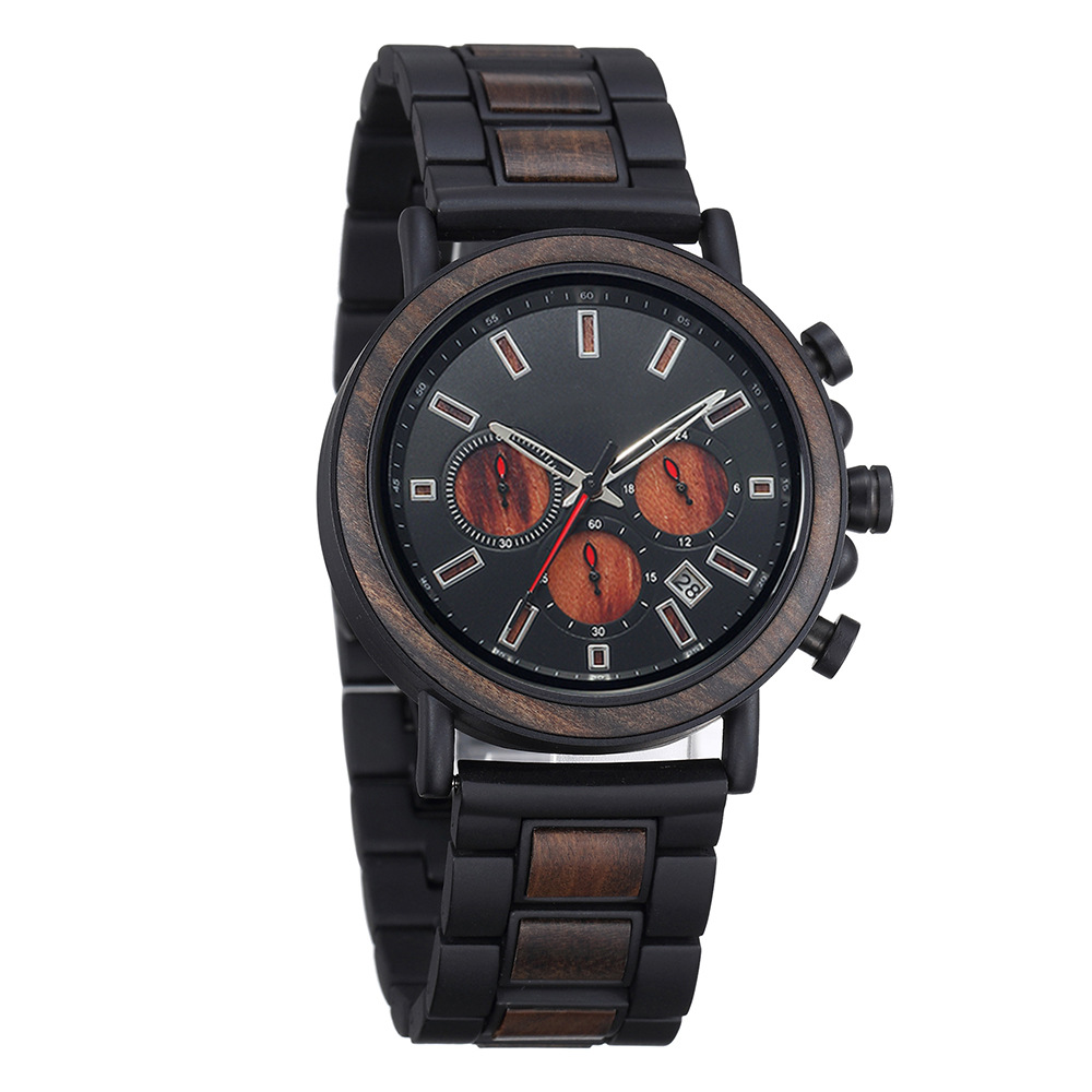 Smartwatch Trending Watches For Men - Steel Wood Blend Multi Function Men