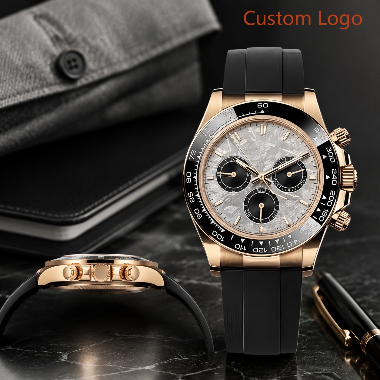Luxury Ceramic Watch - 40mm Luxury Meteorite Dial Mens Racing
