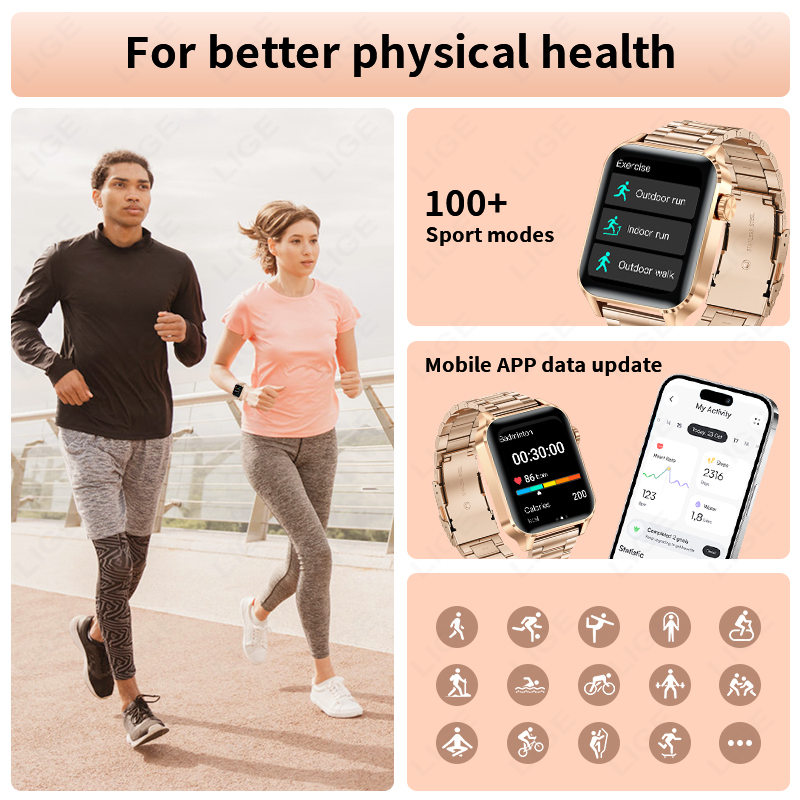 LIGE Smartwatch Sport Fitness  - đánh giá và giá Smartwatch Watches For Sale