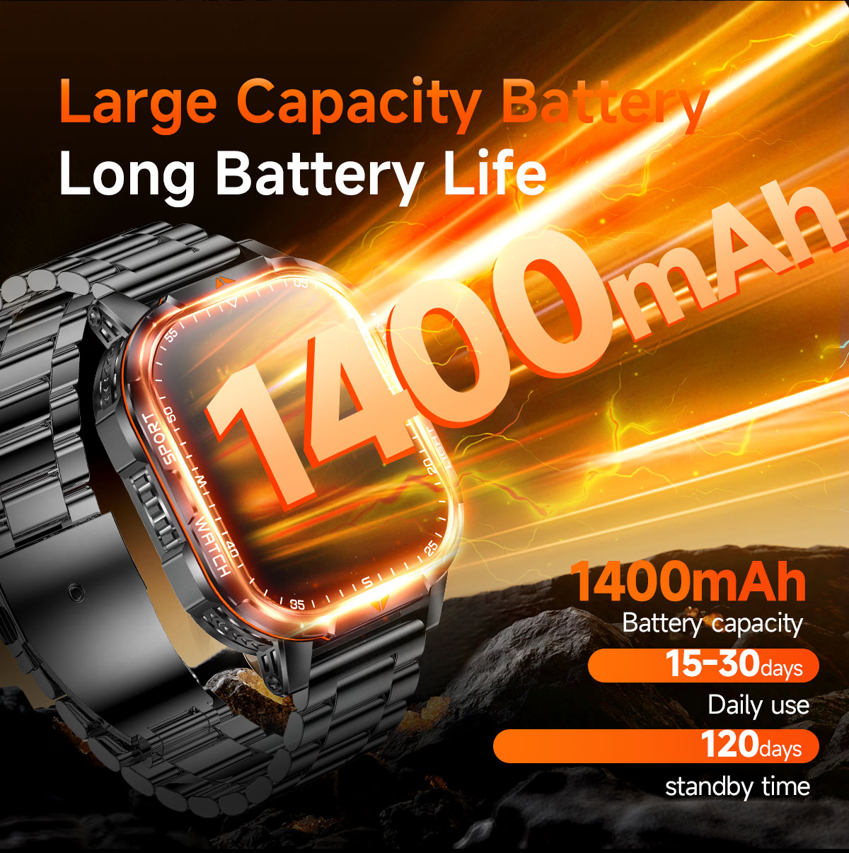 2026 New 1400mAh Super Large B - đánh giá và giá Smartwatch Trending Watches For Men