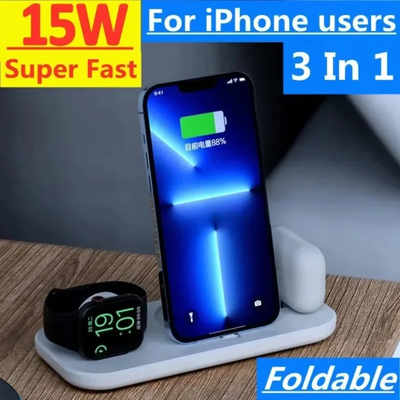 3 In 1 Wireless Charger Stand  - đánh giá và giá Watch Watch Xs