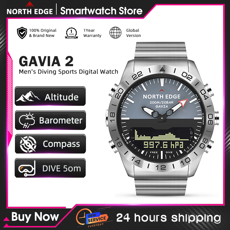 NORTH EDGE Mens Dive Watch Mil - đánh giá và giá Smartwatch Army Watches For Men