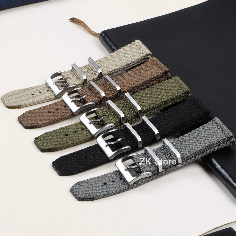 Linen Nylon Watch Straps 20mm  - đánh giá và giá Smartwatch Army Watches For Men