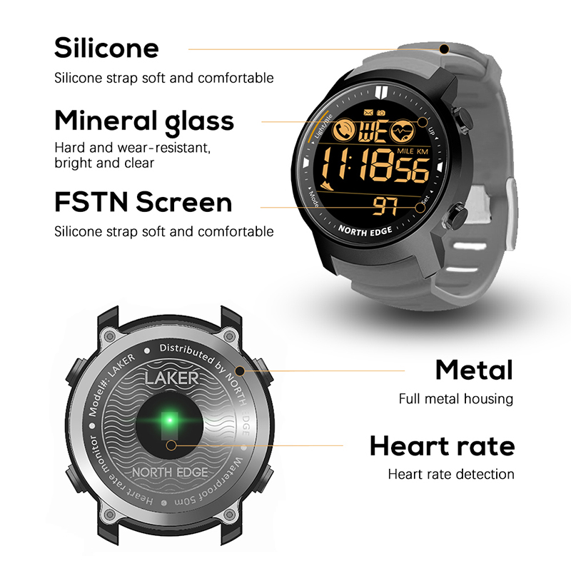 Bắc EDGE Hồ Nam Dây Đo Nhịp Ti - đánh giá và giá Smartwatch Running Watches For Men