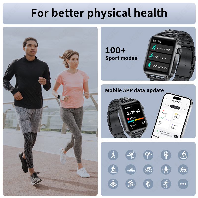LIGE Smart Watch Sport Fitness - đánh giá và giá Smartwatch Watches For Sale