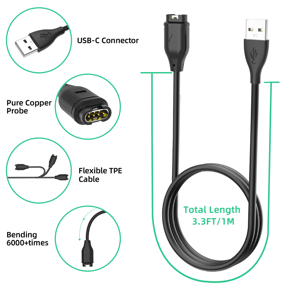 Charging cable suitable for Ga - đánh giá và giá Xwatch Smartwatch