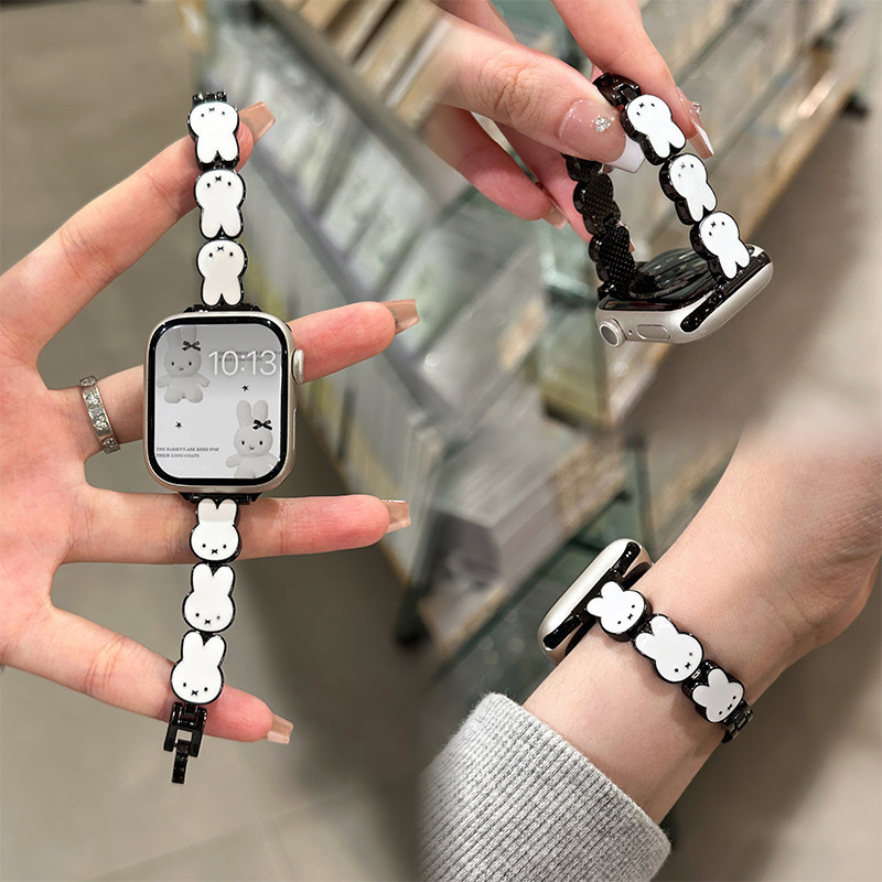 Miffy Rabbit Leather Watch Ban - đánh giá và giá Apple Watch Band