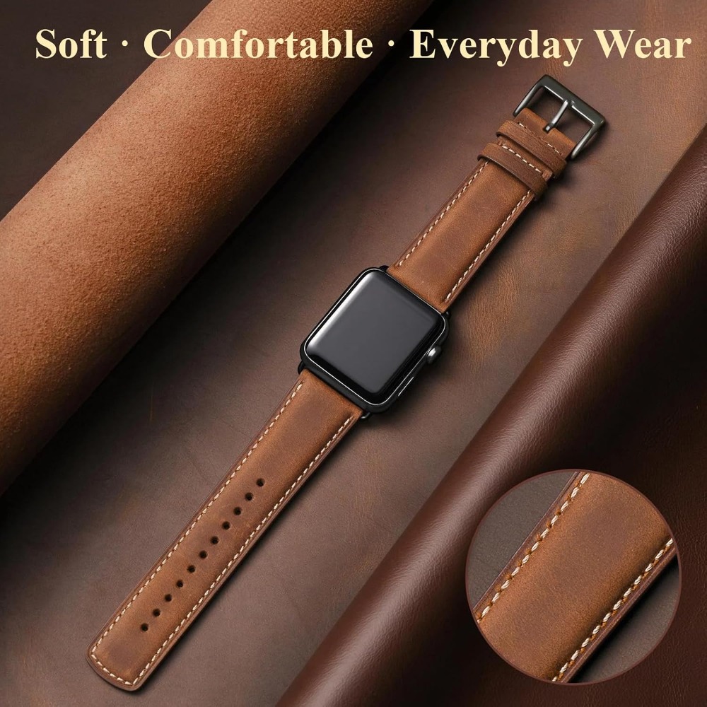 Top Grain Leather Band Compati - đánh giá và giá Apple Watch Band