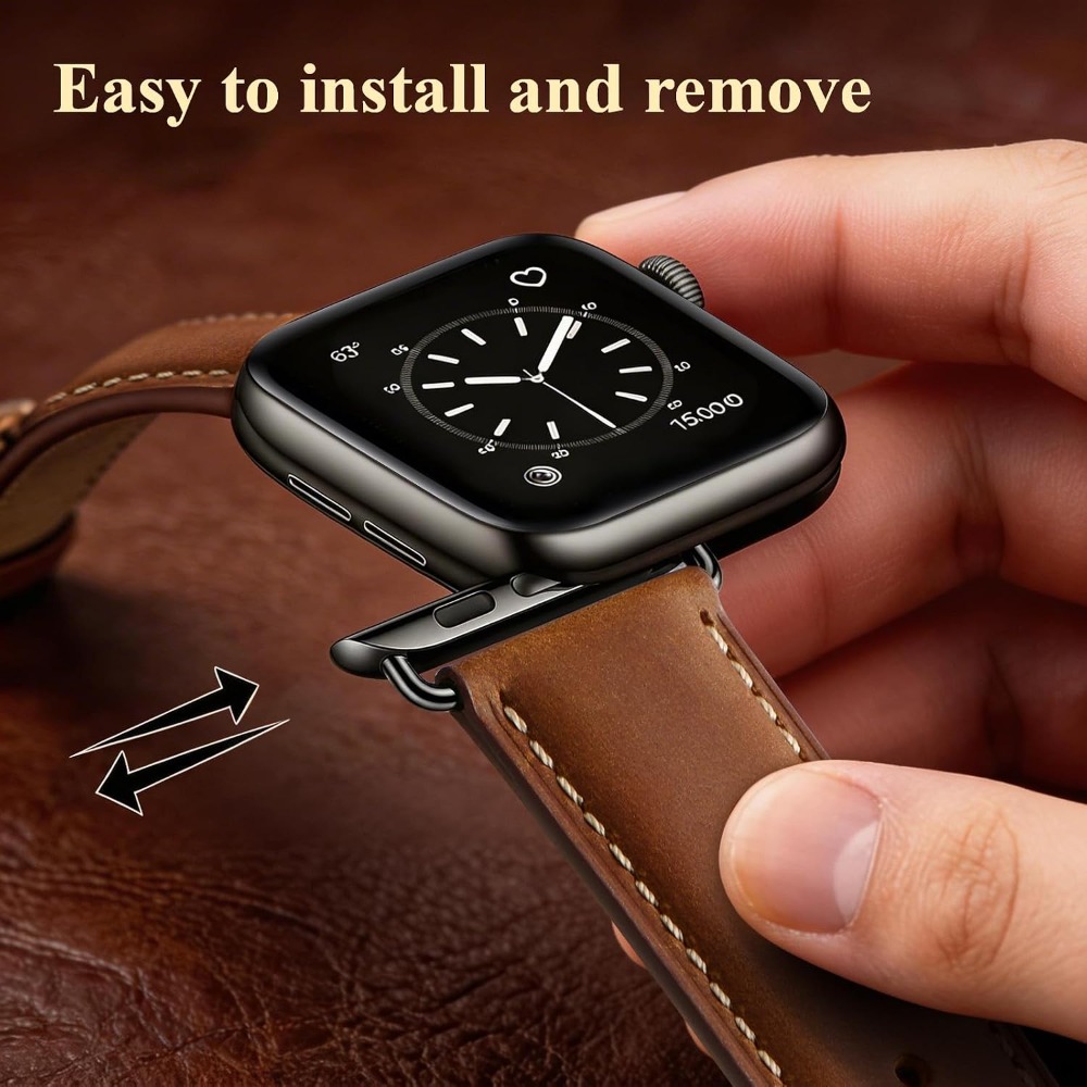 Top Grain Leather Band Compati - đánh giá và giá Apple Watch Band