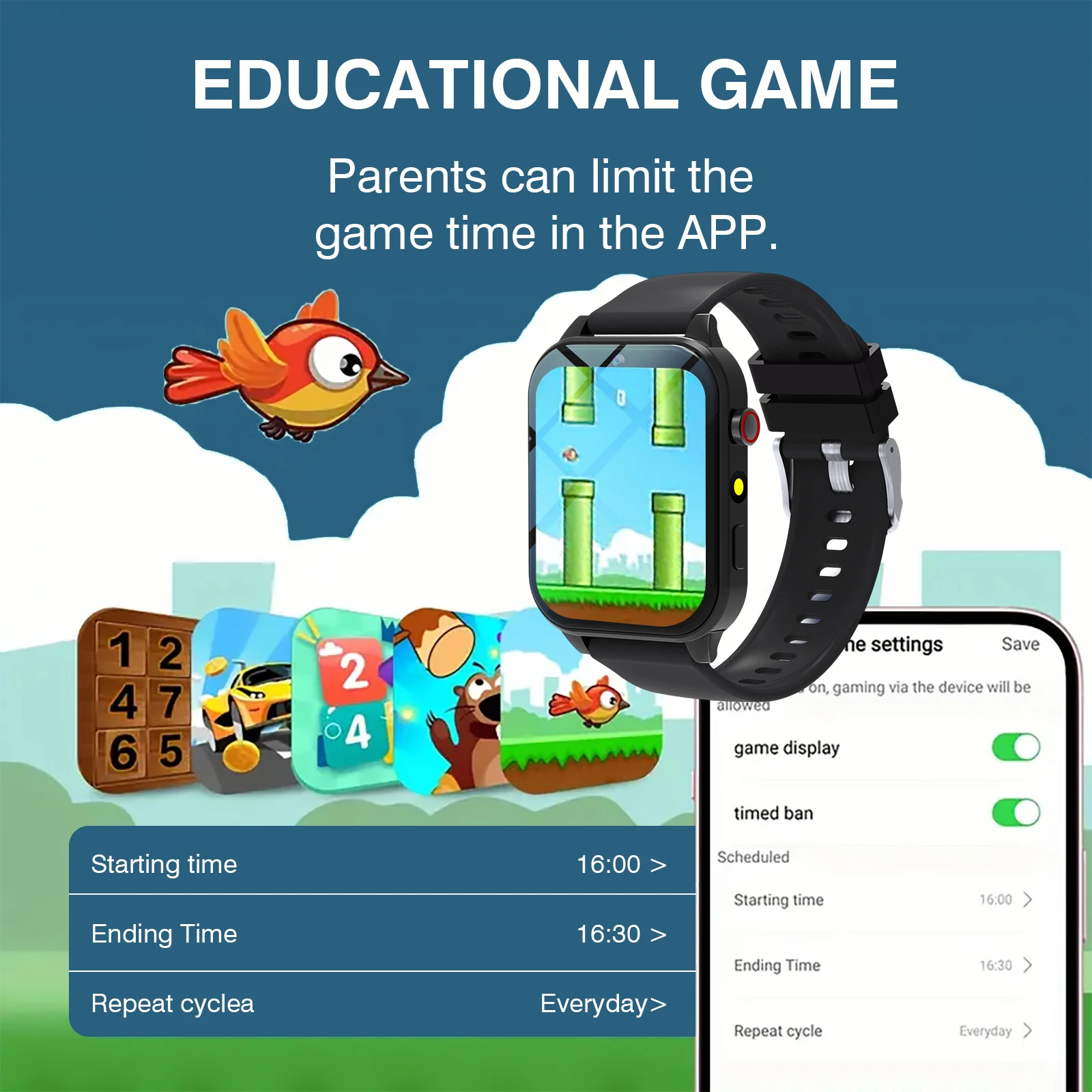 Kids′s Smart Watch 18 Games Ca - đánh giá và giá Smartwatch Digital Watches For Kid Boy With Alarm