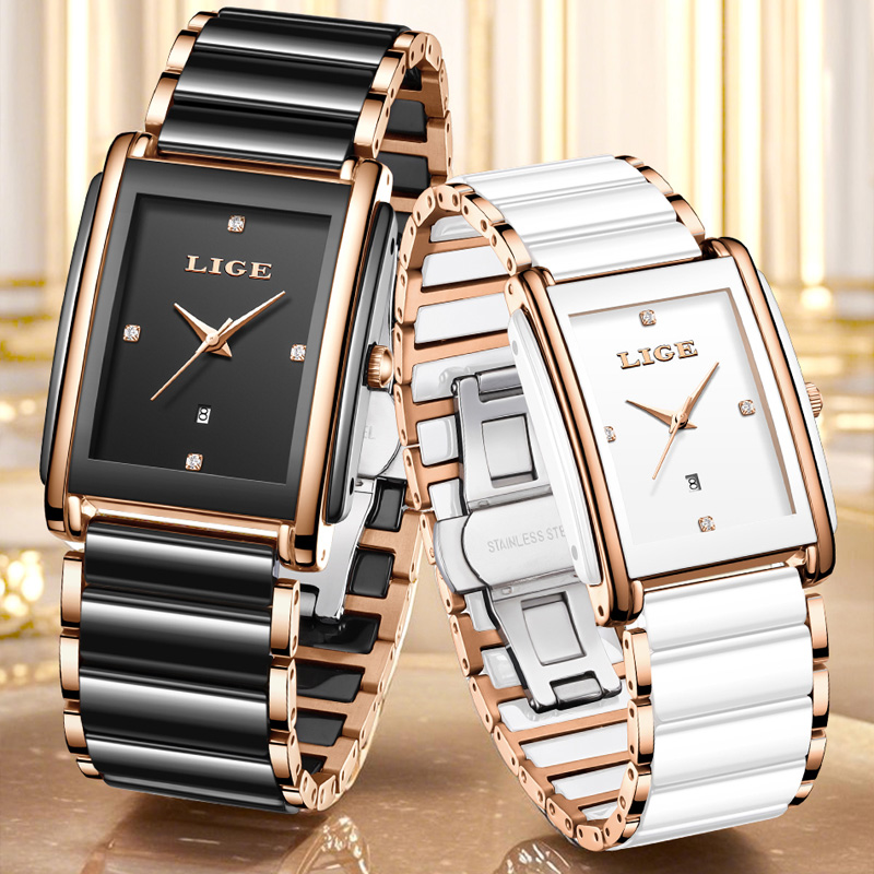 LIGE Fashion Elegant Women's W - đánh giá và giá Luxury Ceramic Watch