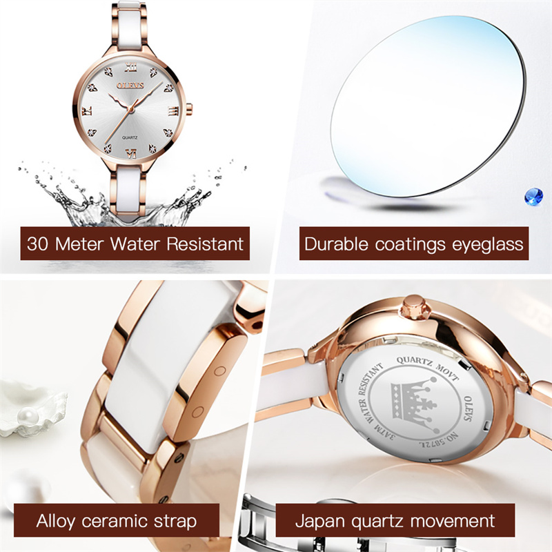 OLEVS New Fashion Women Quartz - đánh giá và giá Luxury Ceramic Watch