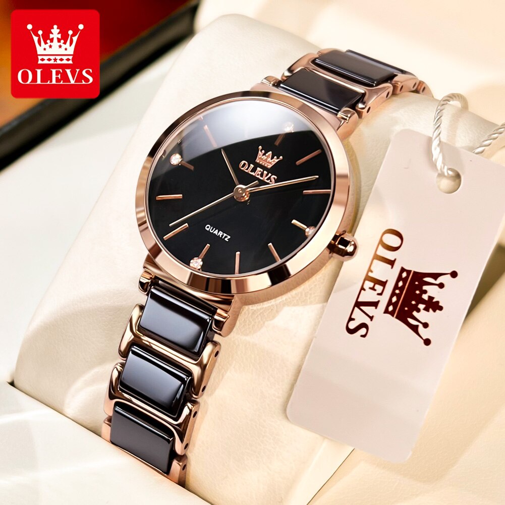 OLEVS Fashion Women Watches Re - đánh giá và giá Luxury Ceramic Watch